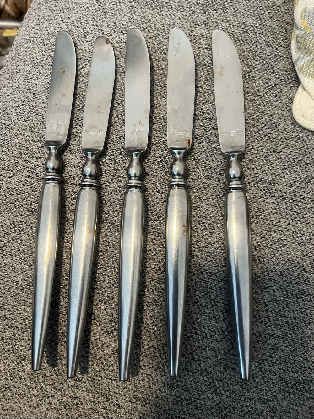 Saladmaster Ellise Dinner Knives Forged Stainless Japan Set of 5 Dinner Knives